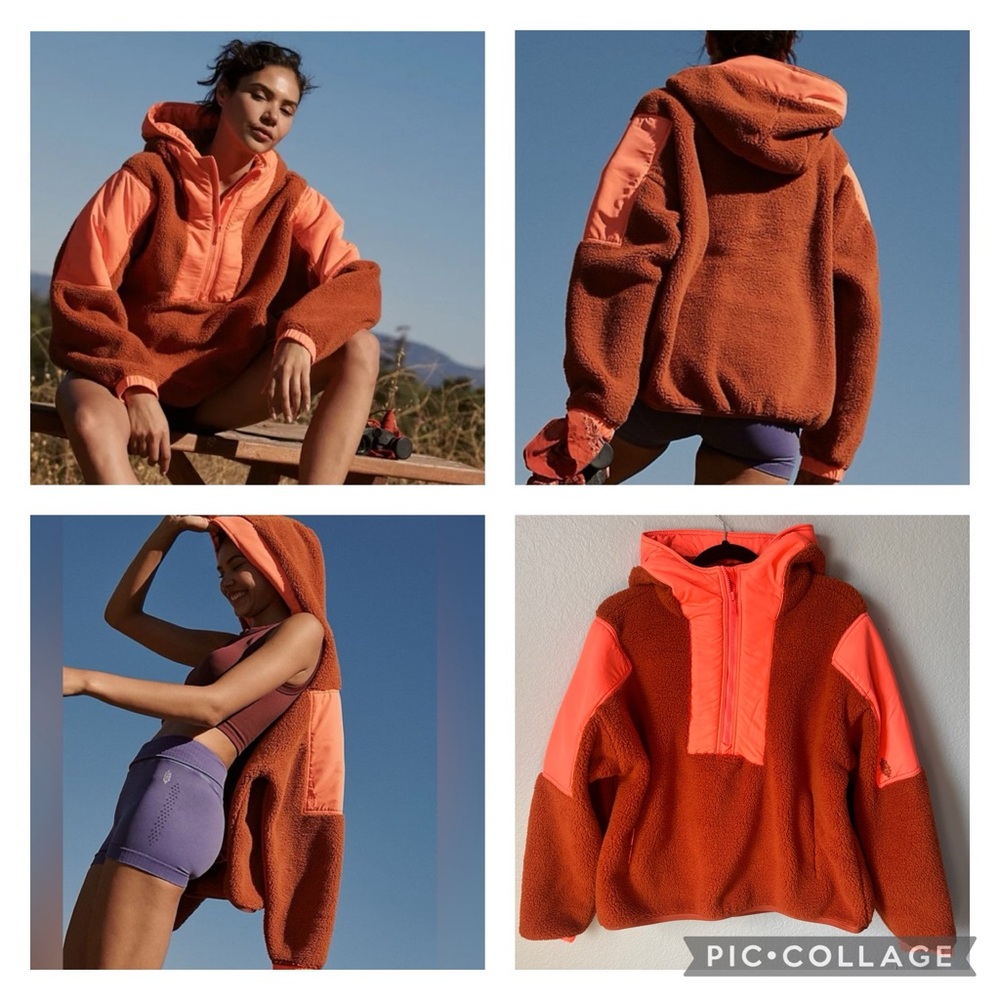 Free People Movement Women's Lead The Pack Fleece Sherpa Quarter Zip Pullover - Picture 3 of 9